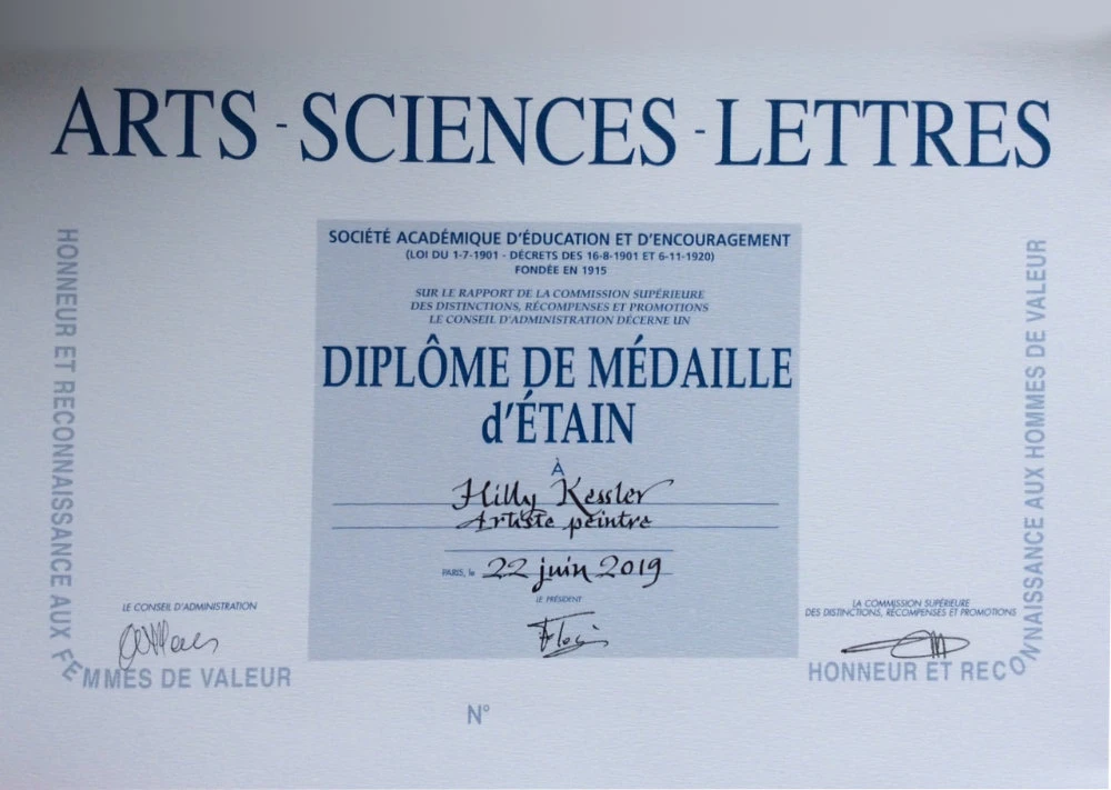 Diplôme de médaille